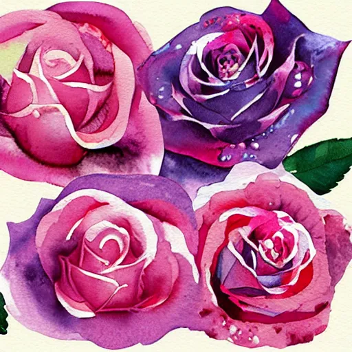 Image similar to watercolor bashes of roses