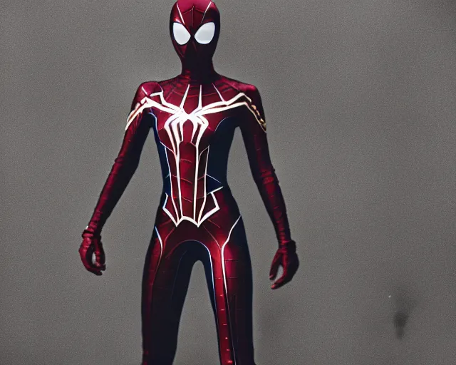 Image similar to iron spider suit, lomography lady grey