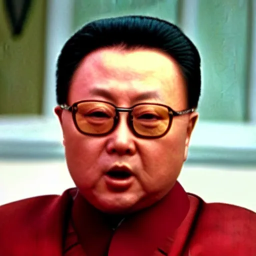 Image similar to A still of Kim Jong Il in Star Trek, colour photo