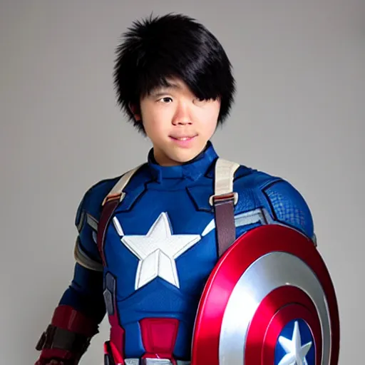 Image similar to hiro hamada as captain america