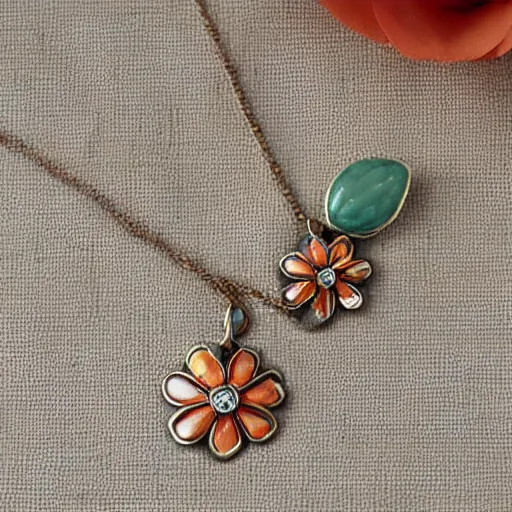 Prompt: vintage floral jewelry