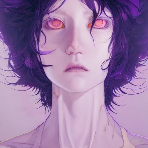 Image similar to prompt : violet portrait soft light painted by james jean and katsuhiro otomo and erik jones, inspired by evangeleon anime, smooth face feature, intricate oil painting, high detail illustration, sharp high detail, manga and anime 1 9 9 9