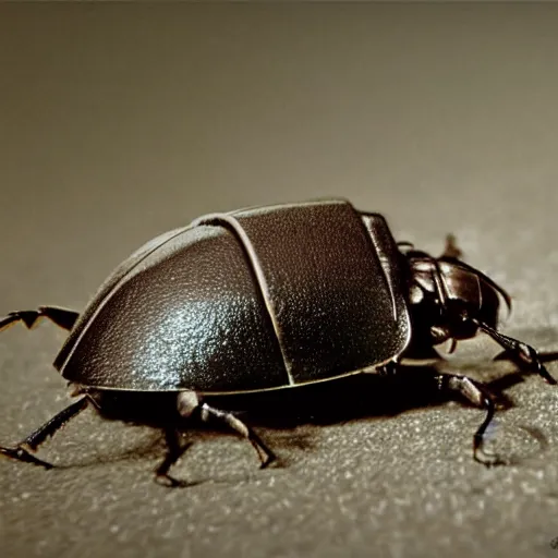 Image similar to a man awakens to find he has been transformed into a huge beetle hyperrealistic cinematic 3 5 mm