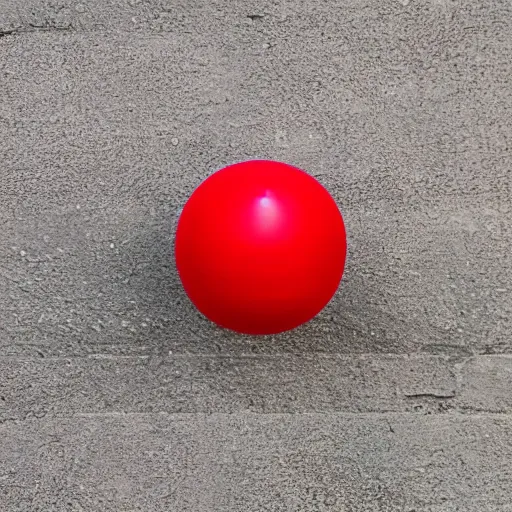 Prompt: transmissive plastic spheres on a red cube