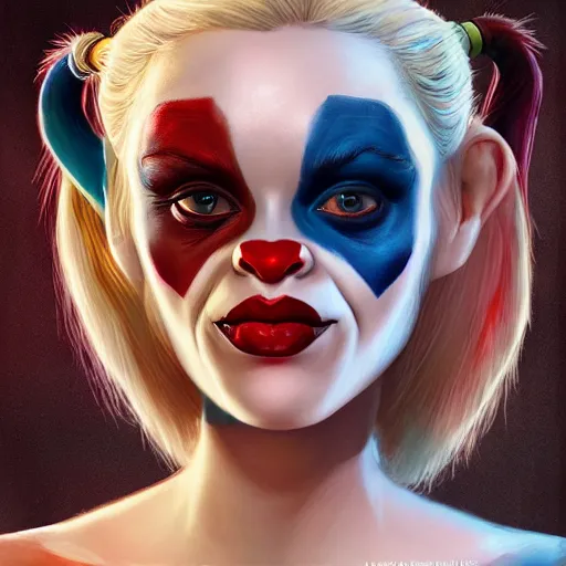 Prompt: Harley Quinn as a beautiful young ape kid, illustration, comic, by James Jean, artgerm, octane render, by John Coltrane and Marc Simonetti, high detail of the face, full body