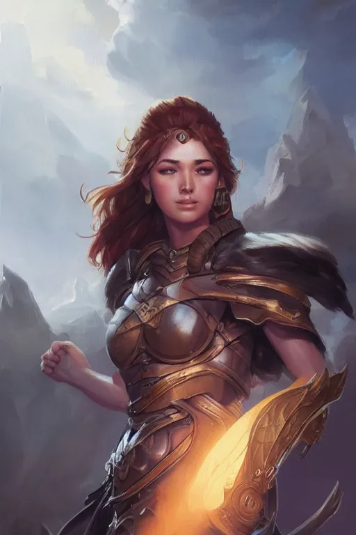 Image similar to amazon valkyrie athena, d & d, fantasy, portrait, highly detailed, headshot, digital painting, trending on artstation, concept art, sharp focus, illustration, art by artgerm and greg rutkowski and magali villeneuve