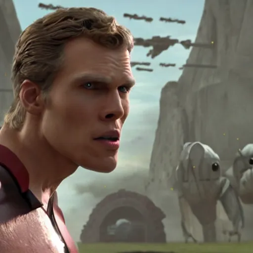 Image similar to Live Action Still of Jerma in Revenge of the Sith, real life, hyperrealistic, ultra realistic, realistic, highly detailed, epic, HD quality, 8k resolution, body and headshot, film still