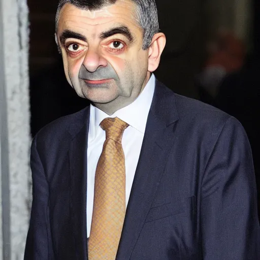 Image similar to rowan atkinson wearing a pandemic mask