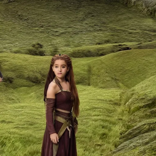 Prompt: ariana grande as a hobbit in lord of the rings 4 k