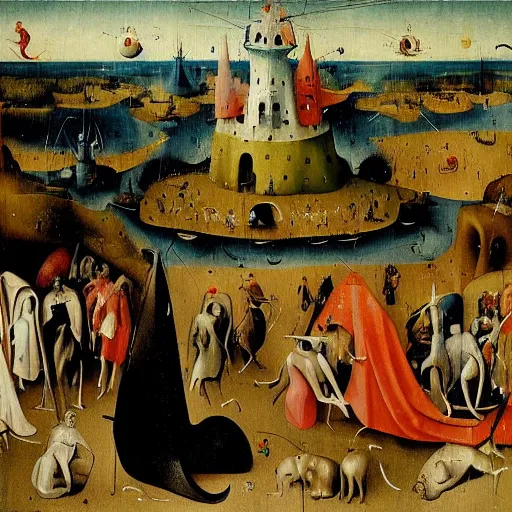 Prompt: a painting by Hieronymous Bosch on steroids