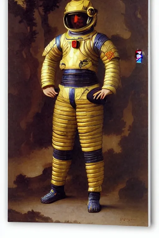 Prompt: portrait of a chinese dragon astronaut in chinese armor and helmet, by bouguereau