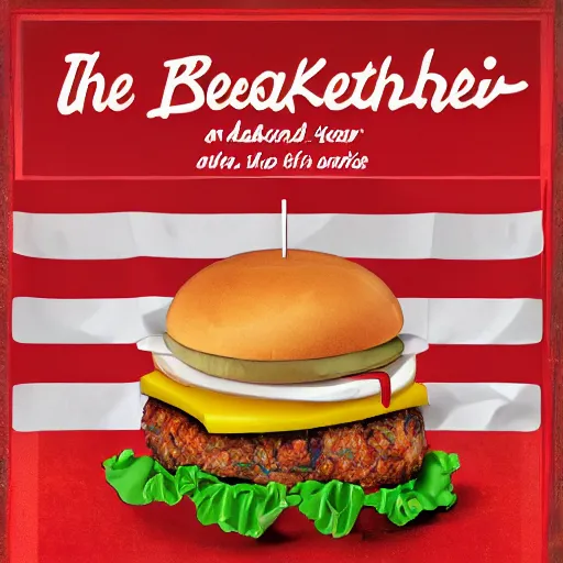 Image similar to the heartbreak burger advertisement