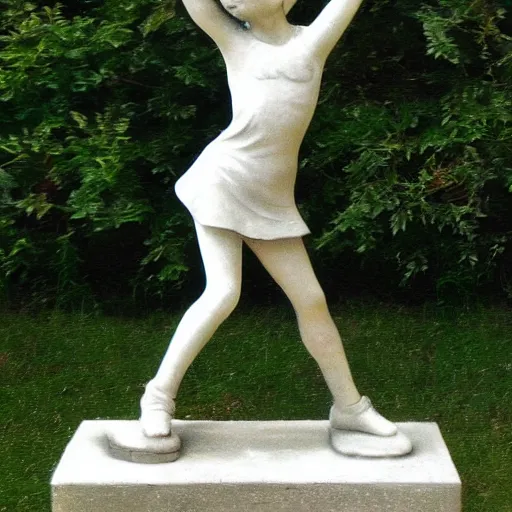 Prompt: statue of dancing girl by carole a. feuerman