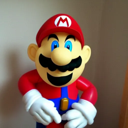 Image similar to super mario as a balloon animal