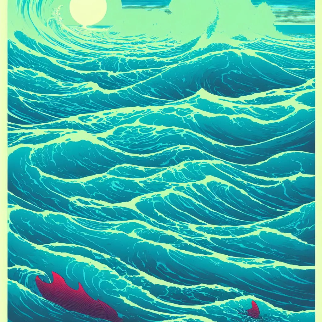 Prompt: ocean swells by kilian eng
