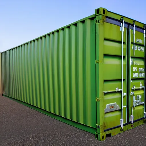 Image similar to rusty green shipping container,