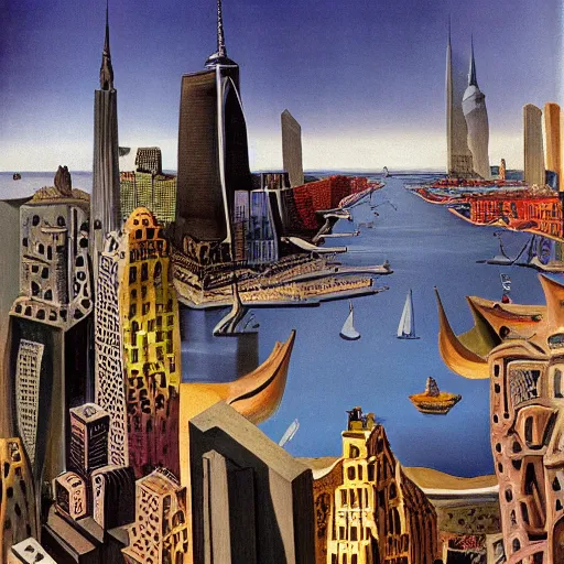 Prompt: new york city, salvador dali