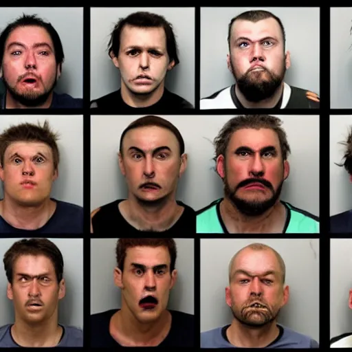 Image similar to monster mugshots