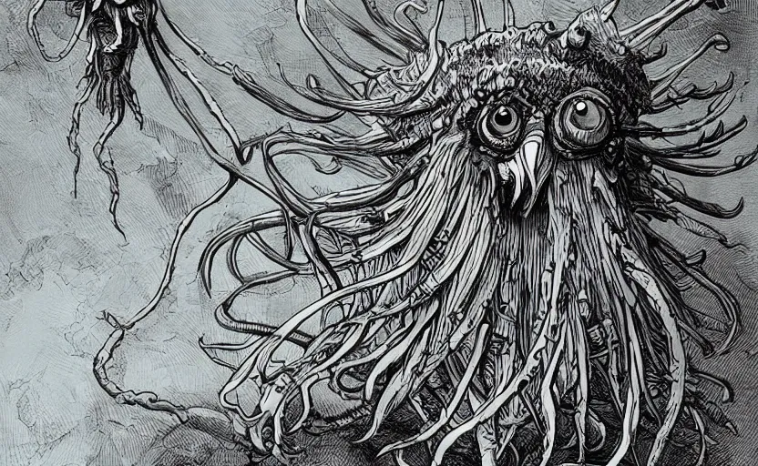 monster character design, fantasy. inticate jellyfish | Stable Diffusion