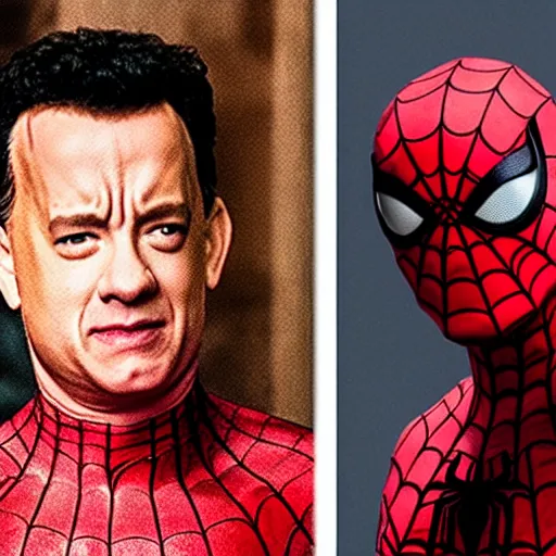 Prompt: Tom Hanks as Spiderman