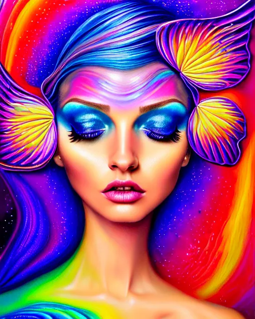 goddess of beauty, abstract portrait, abstract colors, | Stable ...