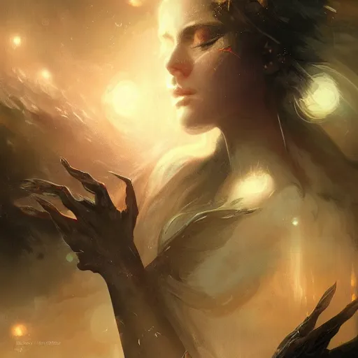 Image similar to the way is the harmony of the universe, fantasy, fantasy magic, dark light night, intricate, elegant, sharp focus, illustration, abstract composition, highly detailed, digital painting, matte, art by wlop and artgerm and greg rutkowski, graphic, masterpiece