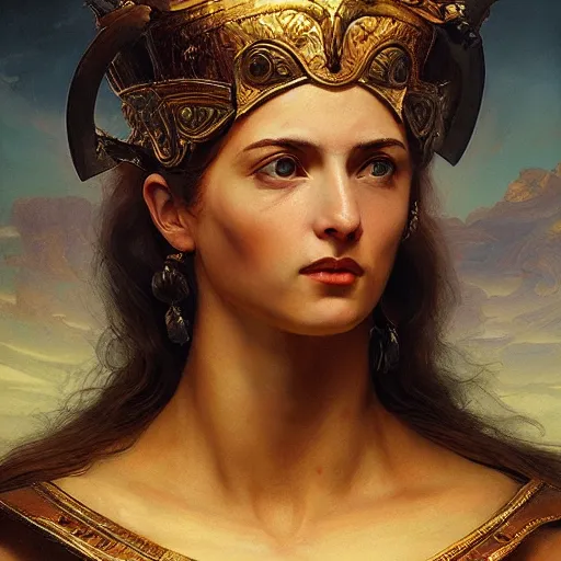 Image similar to Birth of Athena from the head of Zeus, hyperrealism, no blur, 4k resolution, ultra detailed, style of Jonathan Solter, Peter Mohrbacher, Alexander Trufanov, Finnian MacManus, Frank Frazetta, Valentin de Boulogne