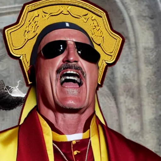 Image similar to Hulk Hogan elected as the new Pope