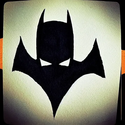 Image similar to “watercolor of Batman portrait from dark knight ”