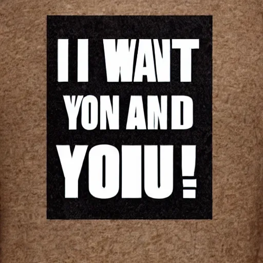 Image similar to i want you