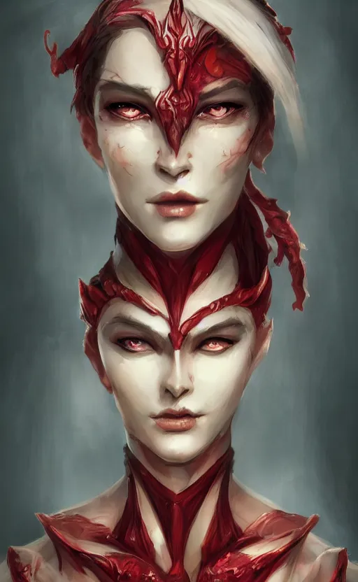 Image similar to face portrait of dragon kin woman, with pretty red ruby eyes, dynamic lighting, fantasy concept art, trending on art station, stunning visuals, creative, cinematic, ultra detailed