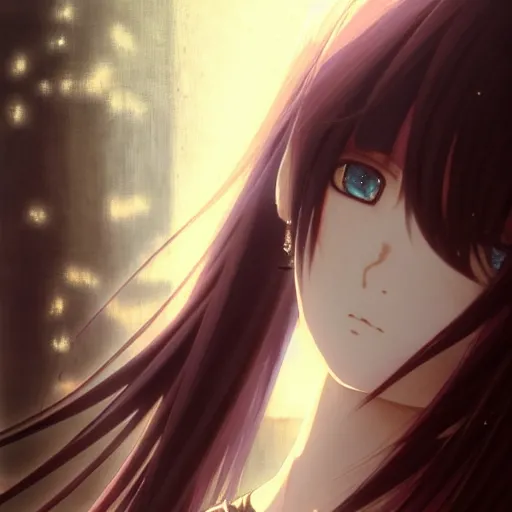 Image similar to a film still portrait of a megurine luka, finely detailed features, closeup at the faces, perfect art, at an ancient city, gapmoe yandere grimdark, trending on pixiv fanbox, painted by greg rutkowski makoto shinkai takashi takeuchi studio ghibli, akihiko yoshida