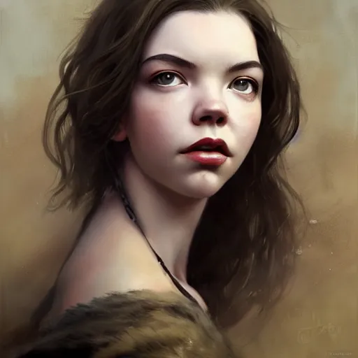 Prompt: portrait of actress anya taylor - joy, colourised, face portrait, epic, tragic, pastoral art, fantasy, dieselpunk, hd shot, digital portrait, beautiful, artstation, comic style, by artgerm, guy denning, jakub rozalski, magali villeneuve and charlie bowater