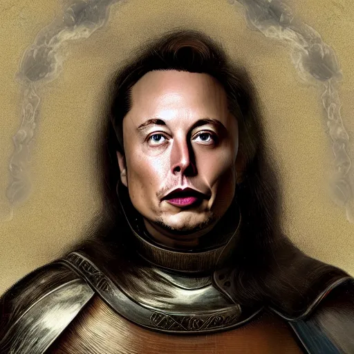 Image similar to elon musk as a musketer, digital art