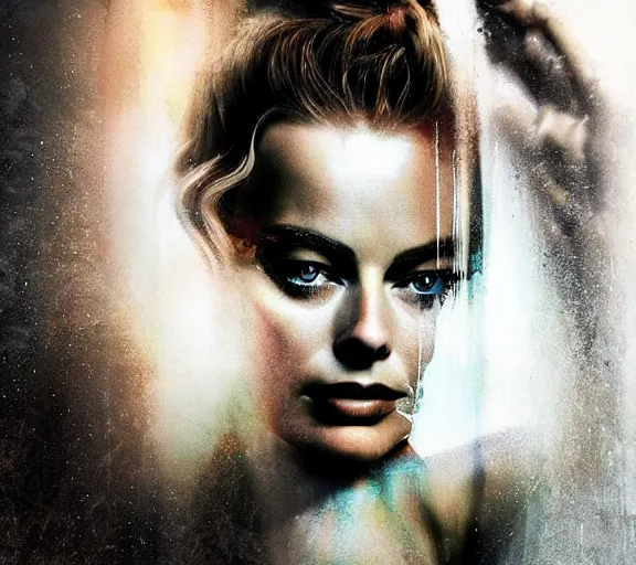 Image similar to Double exposure of margot robbie with nature, highly detailed, trending on artstation