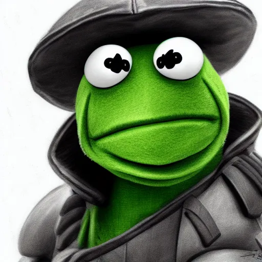 Prompt: Kermit the Frog is Captain America hyperdetailed, artstation, cgsociety, 8k