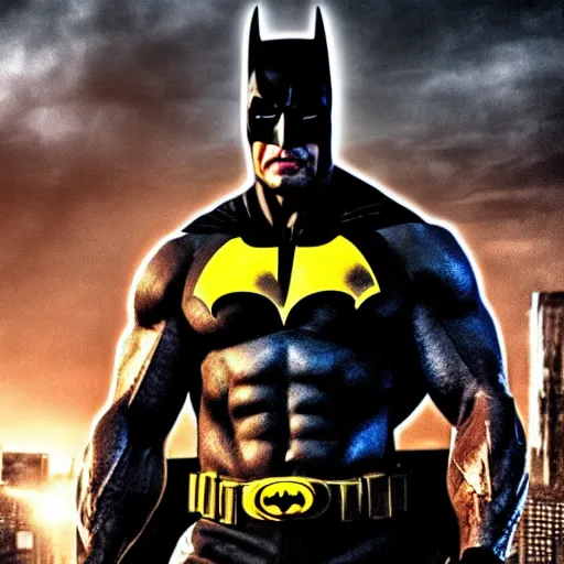 Image similar to Dwayne Johnson as batman