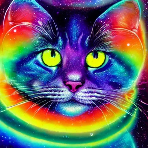 Image similar to rainbow cosmic cat