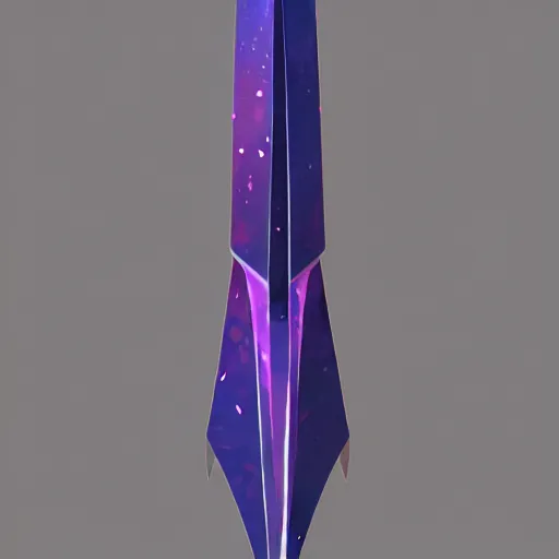 Image similar to low poly cosmic dagger concept art, high detail