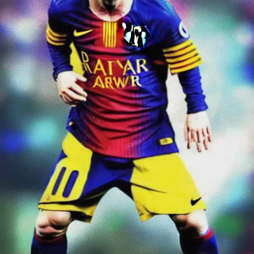 Image similar to Lionel Messi super Saiyajin