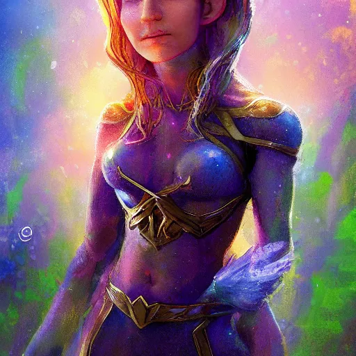 Image similar to tom holland elven fairy, golden details, impressionist gouache digital art style, hd, vivid, trending on artstation