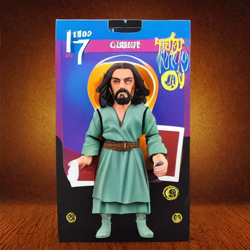 Image similar to 1 7 th century jesus stop motion vinyl action figure, plastic, toy, butcher billy style