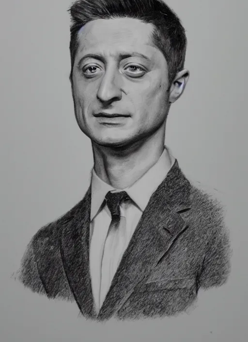 Prompt: portrait of Zelensky, realistic, Highly detailed.