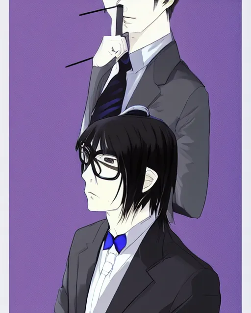 Anime Boys Cartoon Characters Business Suits Stock Illustration 1573939450  | Shutterstock