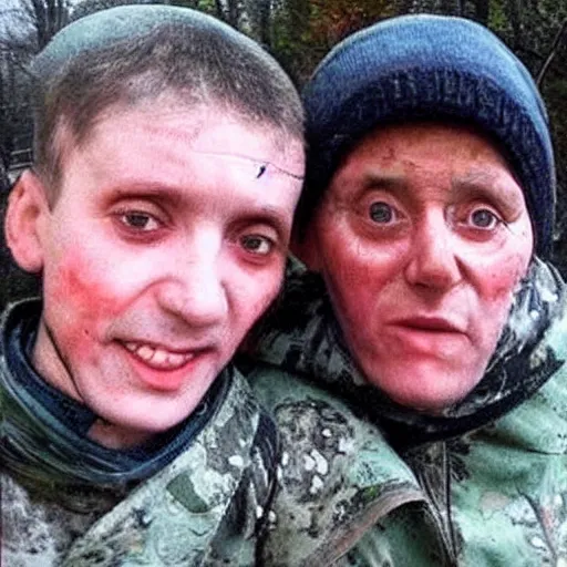 Prompt: the last selfies taken in ukraine after the nuclear war, the terrible terrible mutilations