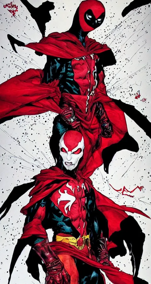 Prompt: a beautiful portrait of Todd Mcfarlane's Spawn, in Travis Charest style
