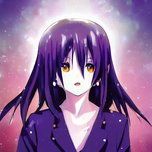 Image similar to 1 7 - year - old anime goth girl, black hair, long bob cut, long bangs, gothic coat, holding, shibuya, blue sunshine, in front of ramen shop, strong lighting, strong shadows, vivid hues, raytracing, sharp details, subsurface scattering, intricate details, hd anime, very - high - budget anime movie, 2 0 2 1 anime