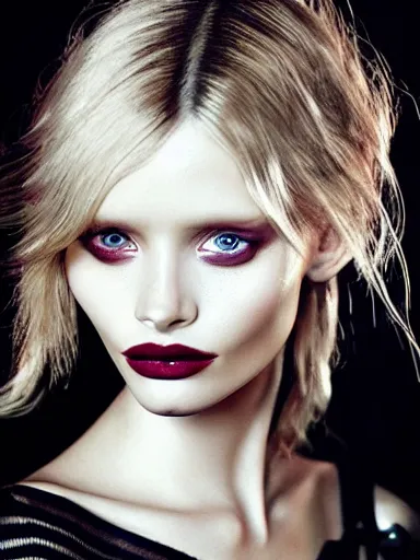 Prompt: portrait of abbey lee by guillermo lorca