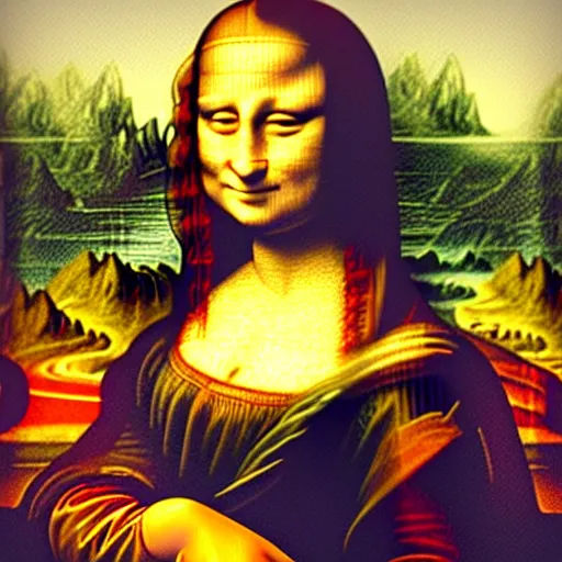 Image similar to mona lisa full body