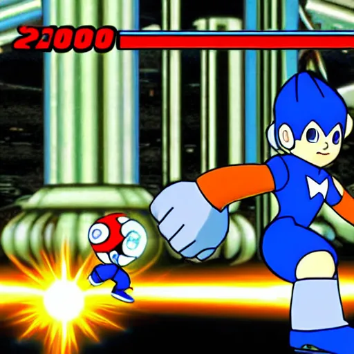 Image similar to astro boy vs. mega man, the video game, 2 0 0 2, 3 d action adventure game, nintendo gamecube screenshot